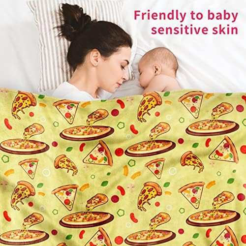 Cobertor de flanela de cobertor de pizza cobertor macio cobertor para decoração de casa sofá cama com