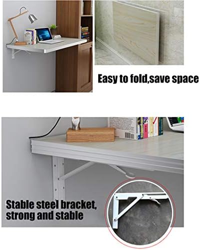 Mesa de folha de parede, mesa de laptop flutuante dobrável, mesa suspensa de economia de espaço para estudo,