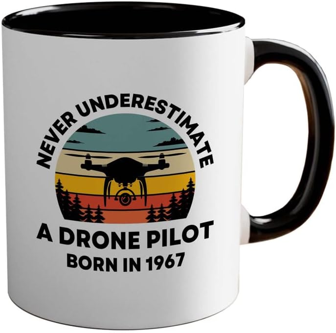 Bubble Abraços 1967 Aniversário 2 TONO BLAT CUMA 11oz, Drone Pilot nascido em 1967 - Drone Pilots