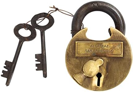 Solid Brass Alcatraz São Francisco Lock de cadeado com chaves