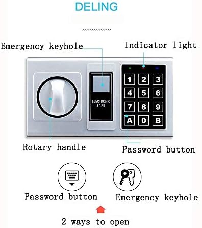 Segurança do ZCF cofres em casa cofres eletrônicos, caixa de segurança digital Deluxe com alarme duplo