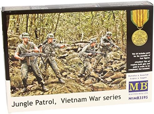Modelos de caixas principais Jungle Patrol, série da Guerra do Vietnã - 4 Figuras Conjunto