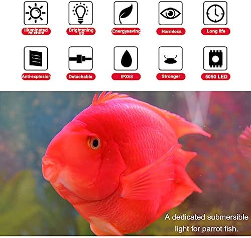 MQ 20 na luz de aquário LED submersível, luz de peixe de 3,5w Alteração de cor com controle remoto,