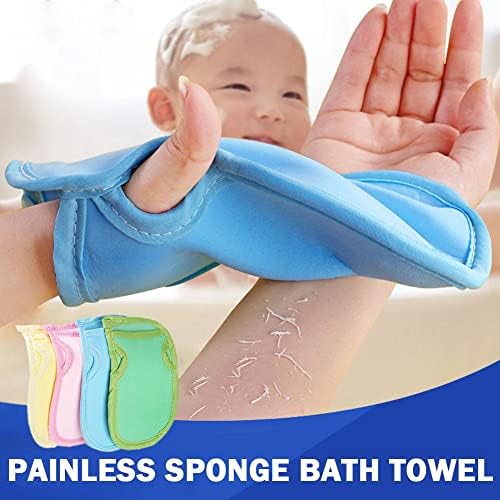 Banho esfoliante super macio Mitt-Painsless to the Skin Adult Scrub durável Crianças de dupla face Bating Sponge