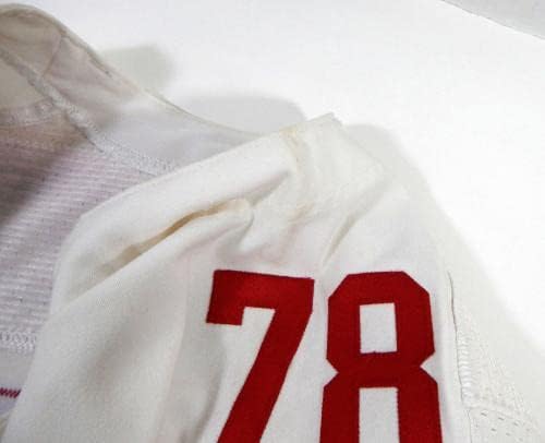 2013 SAN FRANCISCO 49ers Joe Looney 78 Game usou White Jersey 48 DP28498 - Jerseys de Jerseys usados ​​na NFL