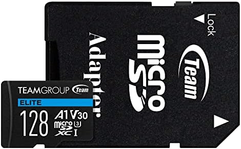 TeamGroup Elite A1 128 GB Micro SDXC UHS-I U3 V30 A1 4K LEIA Velocidade de até 90 MB/s Cartão de memória flash
