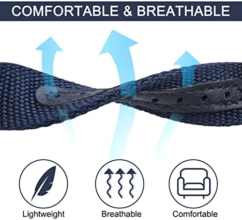 Bandas de substituição de nylon veaqee compatíveis com carga fitbit 5, pulseira de tecido de tecido respirável