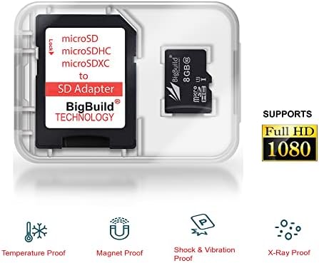 BigBuild Technology 8 GB Ultra Fast 80MB/S MicroSDHC Cartão de memória para Xiaomi Poco M2/M2 Pro, M3/M3
