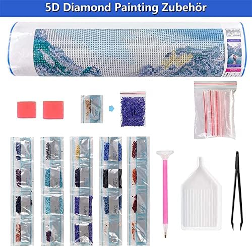 5D Kits de pintura de diamante, arte de diamante para adultos para crianças iniciantes, DIY Round/Square