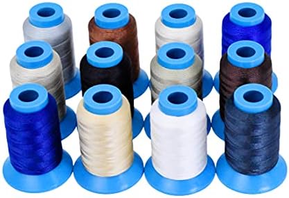 Mandala Crafts Tex 70 Frea de nylon ligada para costura - 3600 yds T70 Pesados ​​12 cores neutra