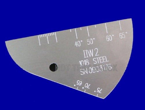 Bloco de teste NDT IIW2 V-2 T = 12,5 mm Bloco de calibração NO2 1018 Aço