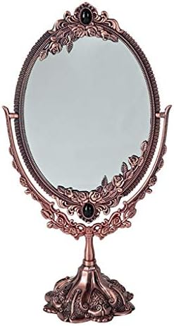 Espelho grande de penteadeira com suporte, dois lados giratórios ova