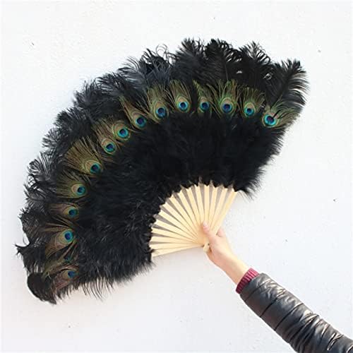 Pumcraft Feather for Craft 15 Ossos de grande tamanho de avestruz fã de fã de carnaval de dança