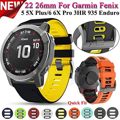 Sport Silicone Smart Watch Bracelet Strap for Garmin Fenix ​​6x 7 7x 3HR 935 945 APROCTIRA S60 S62 RÁPIDO EASTFIT