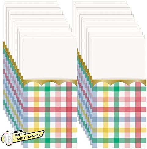 Bolsa de talheres de papel de Páscoa exclusiva - 24 conjunto de contagens com design floral de primavera