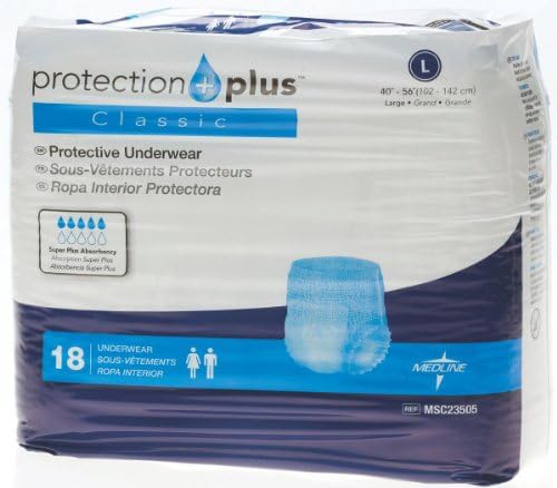 Protection Plus Roupa íntima de proteção clássica grande 18 cada/1 bolsa