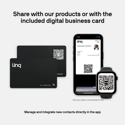 Cartão de visita digital LINQ - Contato Smart NFC e cartão de rede