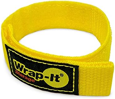 Wrap-It Armazenamento de cabo de alteração rápida envoltório, amarelo de 12 polegadas-gancho e alça