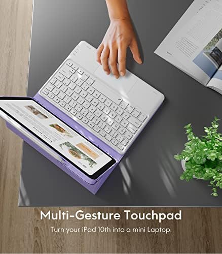 Caixa de 10ª geração do iPad do touchpad de chesona com teclado, 7 de luz de fundo de cor, trackpad com