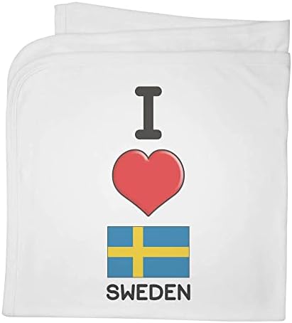 Azeeda 'eu amo a Suécia' Cotton Baby Clanta / xale