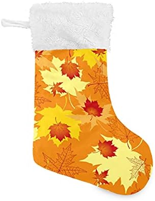 Meias de natal alaza outono folhas folhas mapear clássico clássico personalizado decorações de meia para