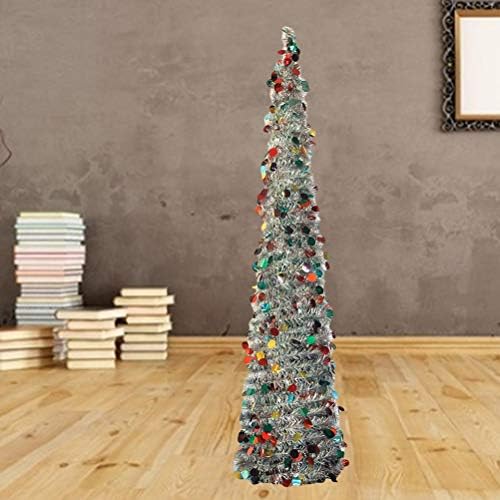 AMOSFUN 1 PC 150cm de altura Pet Pet Pet Plástico Telescópico Árvore de Natal de Christmas Party Home Decor