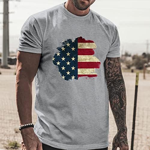 Camisetas patrióticas de manga curta do soldado masculino da UBST, 4 de julho do Dia da Independência American