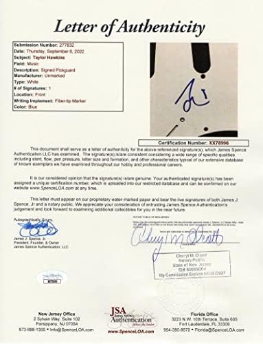 Taylor Hawkins assinou autógrafo em tamanho real Black Fender Stratocaster Guitarra elétrica Uma carta de autenticidade