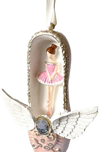 Pink Nutcracker Ballet Slipper Clara Bow Christmas Ornamento Figurina Ballerina R Ornamentos de férias