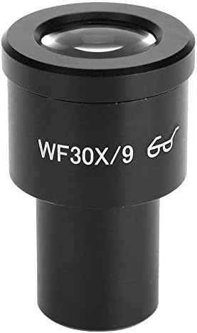 Microscópio ocular, GWF001 WF30X/9 23,2mm Lente óptica e liga de alumínio de alumínio-ângulo de ângulo de ângulo
