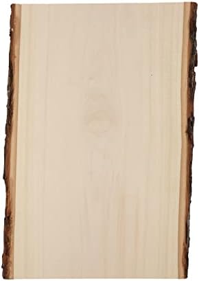 Walnut Hollow Basswood Plank Large With Live Edge Wood - Para queima de madeira, decoração em casa e casamentos