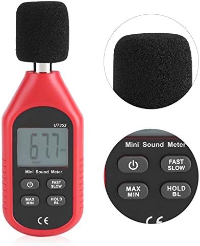 Decibel Meter, Digital 30 ~ 130dB Medidor de nível de som, ferramenta de testador de monitoramento de decibéis