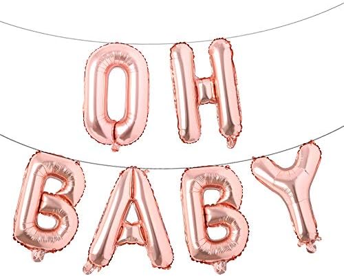 16 polegadas OH BEBER FOIL Balão Balão Banner Kit de Party para Baby Shower Gênero Revelar suprimentos de decoração