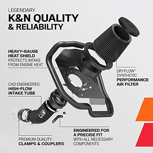 Kit de admissão de ar frio de K&N: Aumentar o poder de aceleração e reboque, garantido para aumentar