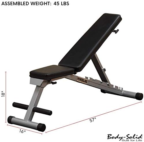 PowerLine by Body Solid Flat Incline Decling Dobling Multi Bench Pfid125x