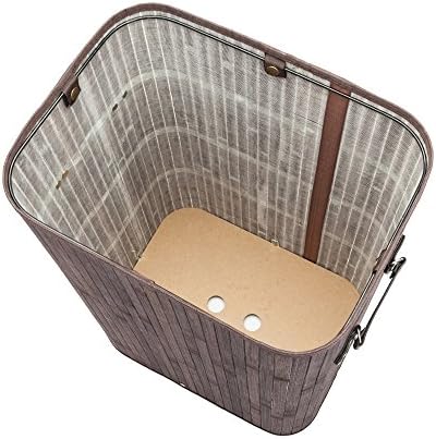 TRRRAPLE LAPUNDRY THEMPER com tampa, cesta de lavanderia de bambu com cesta de armazenamento de pano de