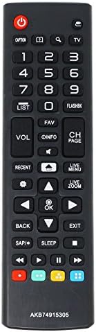 Substituição 60UH8500 -UA controle remoto de TV para TV LG - Compatível com AKB74915407 LG TV Remote Control