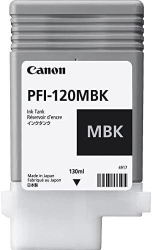 Tanque de tinta de pigmentos Canon PFI-120 em embalagens de varejo