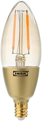 Ikea .. 004.082.78 Rollsbo LED BULBE E12 200 LUMEN, Dimmable, lustre marrom vidro transparente marrom