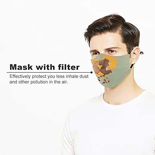Criador de pó de poeira covers de roupas de segurança máscaras de tecido design de casal fofo pintura de animais