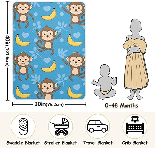Cartoon Animais Monkey Unissex Bobetão de bebê fofo para uma criança de berço Cobertor para creche