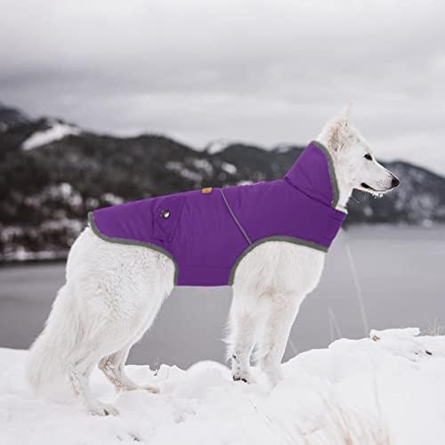 Casaco de casaco de inverno de cachorro, colete de casacos de clima frio de cachorro, casaco de neve de lã