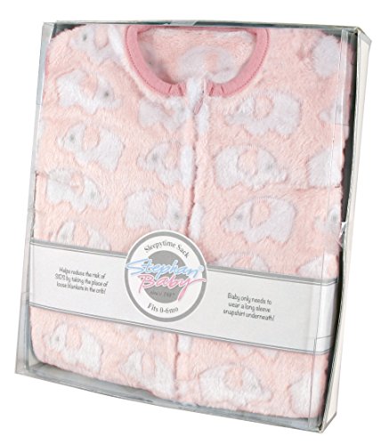 Stephan Baby Snuggle Fleece Sack Sack, disponível em 3 desenhos, elefantes cinzentos, se encaixa de 0