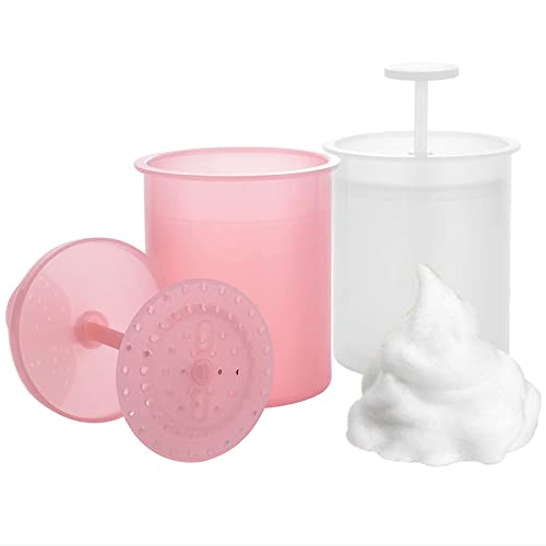 Misforu 2 PCs Face Foam Maker Rich Cream Foamer Tools de cuidados com a pele, copo de espuma de espuma portátil
