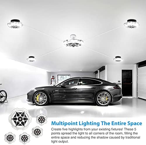 Brilho ultra-alto 12000LM E26/E27 Lâmpada de garagem branca fria, iluminação LED de garagem, iluminação