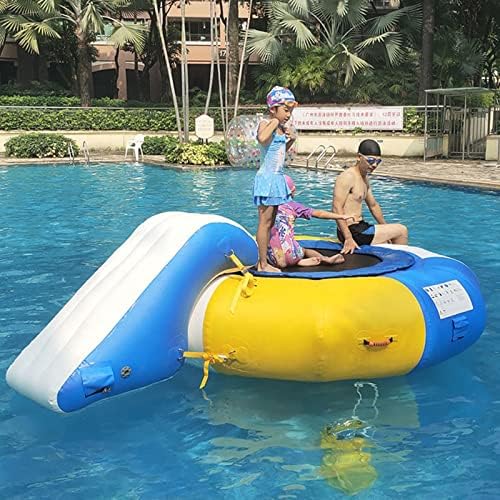 Combo de trampolim de água inflável de lona de PVC com slides, tapete de salto de água para