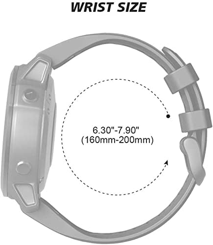 WSCEBCK Sport Silicone Smart Watch Bracelet Strap for Garmin Fenix ​​6x 7 7x 3HR 935 945 ABORDA