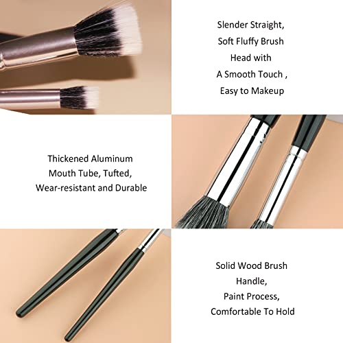 Escova de maquiagem Dpolla New Expert Pro Foundation Makeup Brush 2pcs Duo Fiber Spipping Brush perfeito