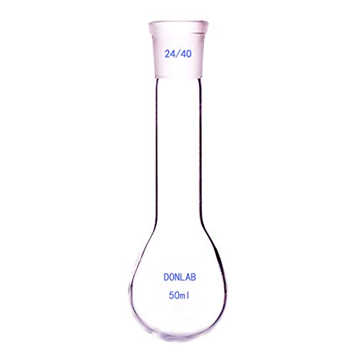Donlab CMA-0050 Borossilicate Glass 50ml Kjeldahl Flask Long Nitrogênio Faixa redonda de nitrogênio com Tapper