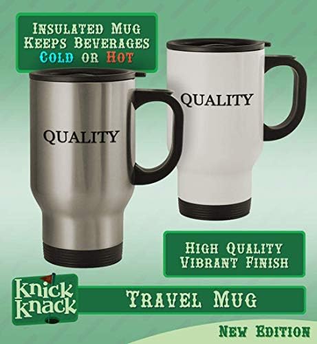 Presentes Knick Knack Butt - 14oz de aço inoxidável Hashtag Caneca de café, prata, prata